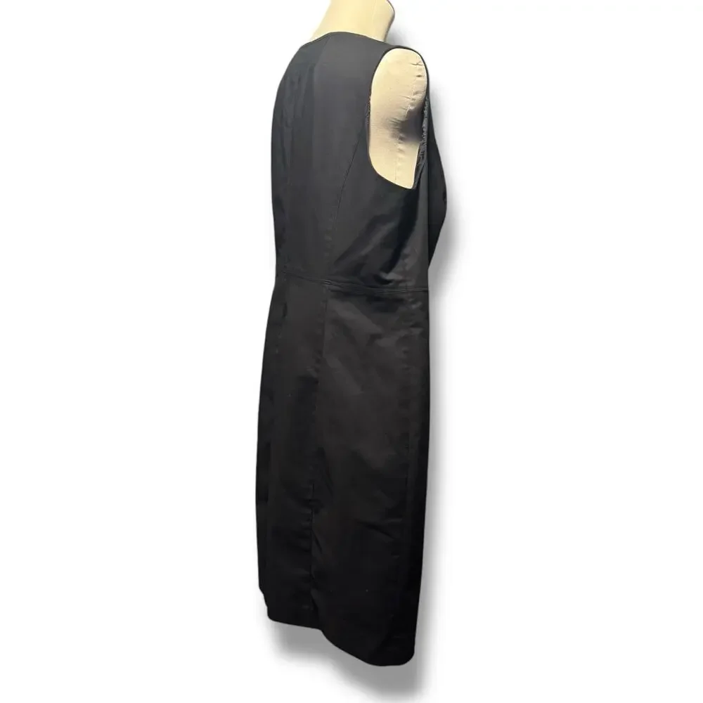Rafaella Beaded Doubleweave Sheath Dress Black 18W